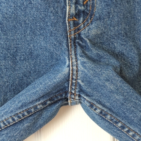 Levi's Y2K Vintage 550 Dark Wash Relaxed Fit Tapered Leg Denim Jeans 40 x 32 - Picture 12 of 15